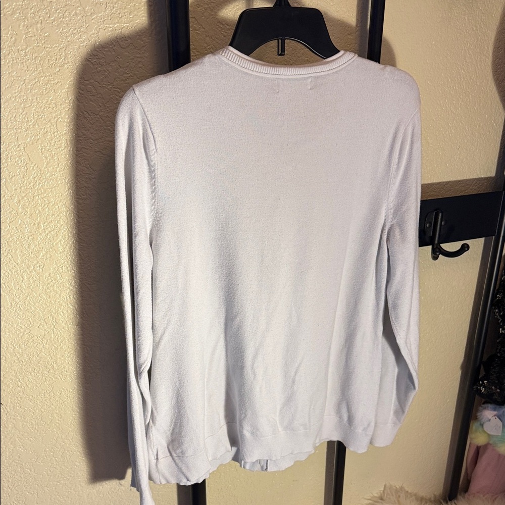 Calvin Klein Ivory Button-Up Cardigan - Picture 6 of 7